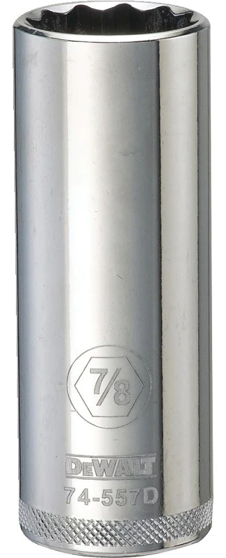 7/8 Inch Deep SAE Socket, 12-Point, 1/2 Inch Drive