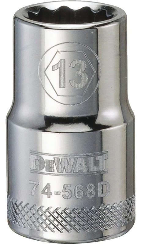 Metric Shallow Socket 13 Millimeter 12-Point 1/2 Inch Drive
