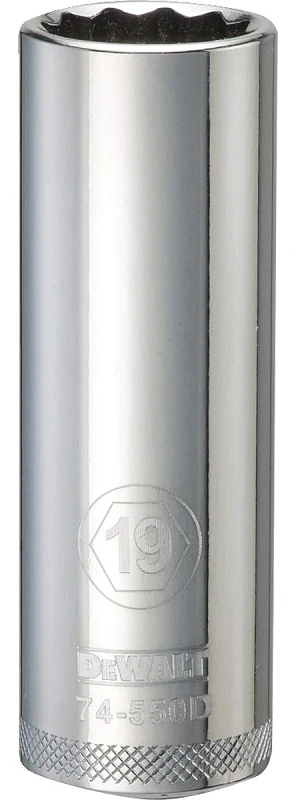 Metric Deep Socket, 12-point, 1/2 In. Drive, 19mm - Dwmt74550osp