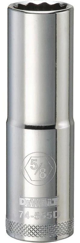5/8 Inch Deep SAE Socket, 12-Point, 1/2 Inch Drive