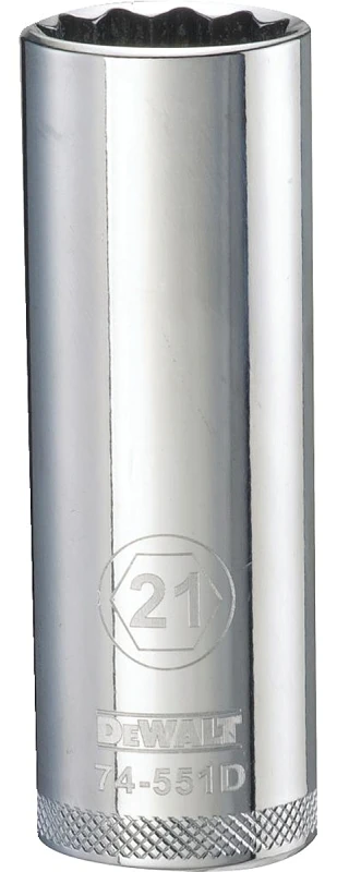 Metric Deep Socket, 12-point, 1/2 In. Drive, 21mm - Dwmt74551osp