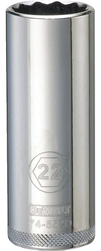 1/2 In. Drive Metric Deep Socket, 12-point, 22mm - Dwmt74552osp