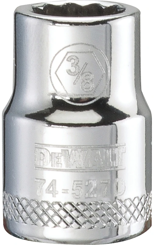 Shallow 12-Point SAE Socket, 3/8 Inch Drive, 3/8 Inch Size