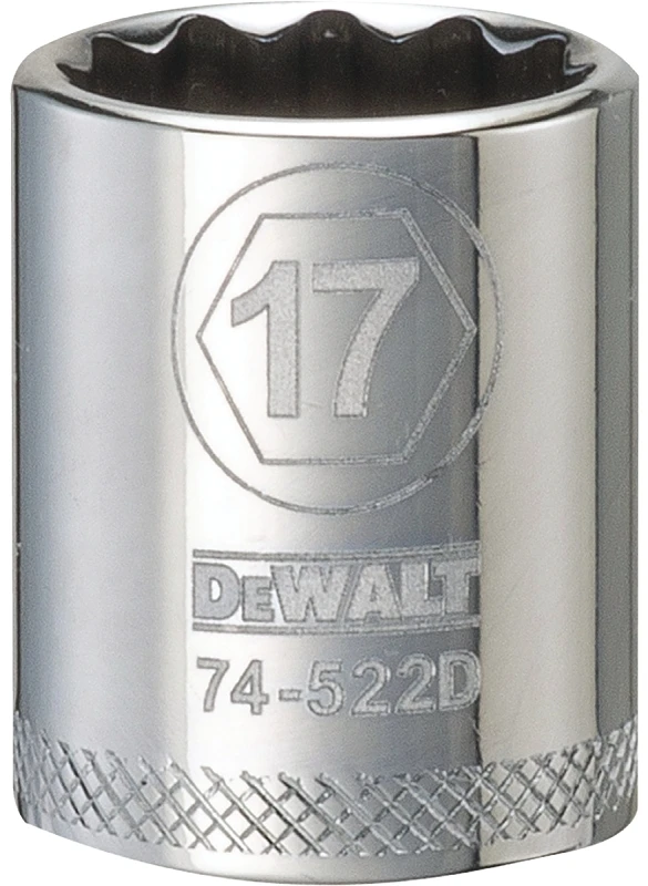 Metric Shallow Socket, 12-point, 3/8 In. Drive, 17mm - Dwmt74522osp