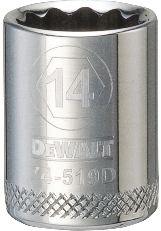 14 Millimeter Metric Shallow Socket, 12-Point, 3/8 Inch Drive