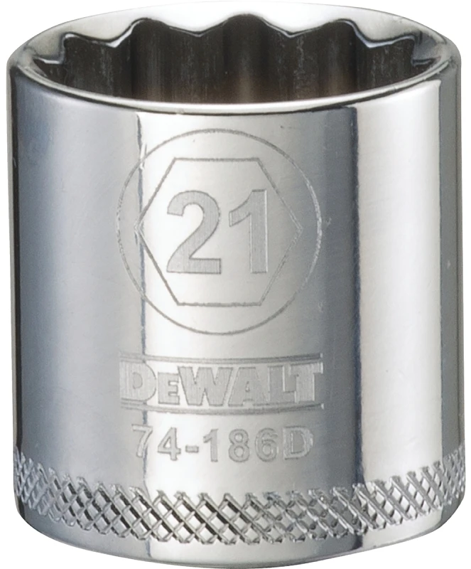 21 Millimeter Metric Shallow Socket, 12-Point, 3/8 Inch Drive