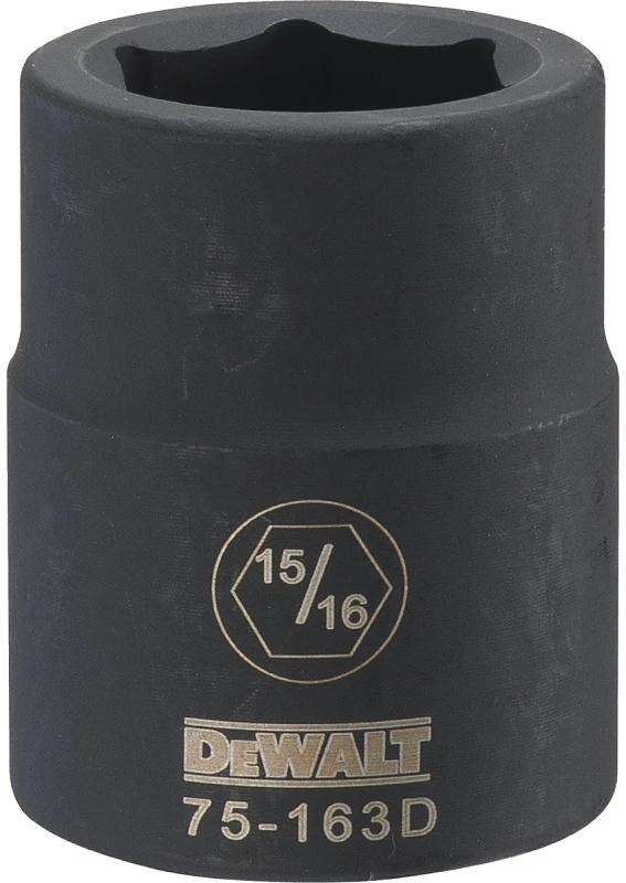 Six Point SAE Impact Socket, Fifteen Sixteenths Inch, Three Quarter Inch Drive