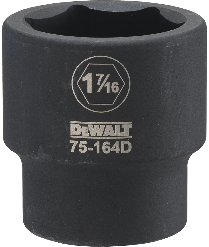 Sae Impact Socket, 6-point, 3/4 In. Drive, 1-7/16 In. - Dwmt75164osp