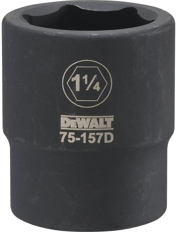 Six Point SAE Impact Socket, Three Quarter Inch Drive, One and One Quarter Inch Size