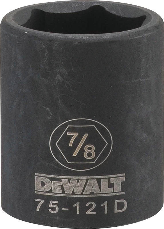 6-Point SAE Impact Socket, Black Oxide Finish, 1/2 Inch Drive, 7/8 Inch Size