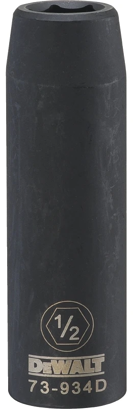1/2 Inch Drive SAE Deep Impact Socket, 6-Point, Black Oxide Finish