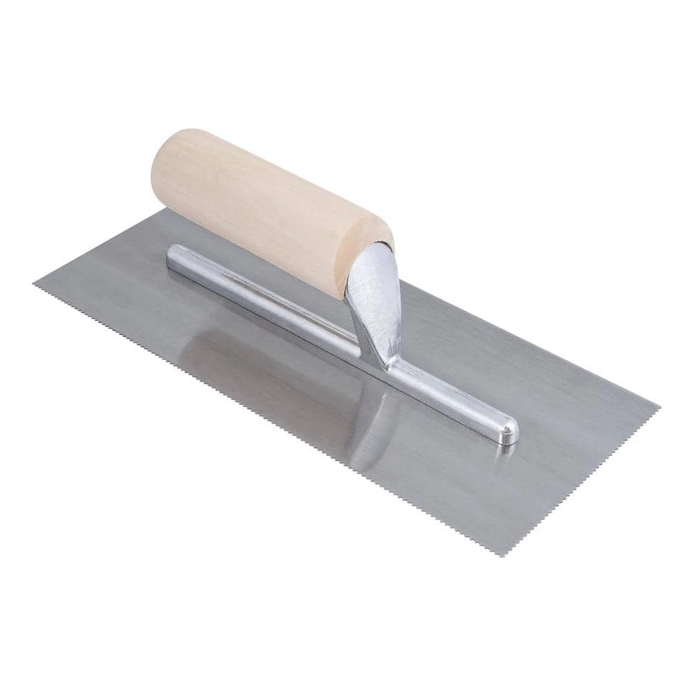 U-notch Pro Vinyl Flooring Trowel 1/16 X 1/32 X 1/32 With Wood Handle
