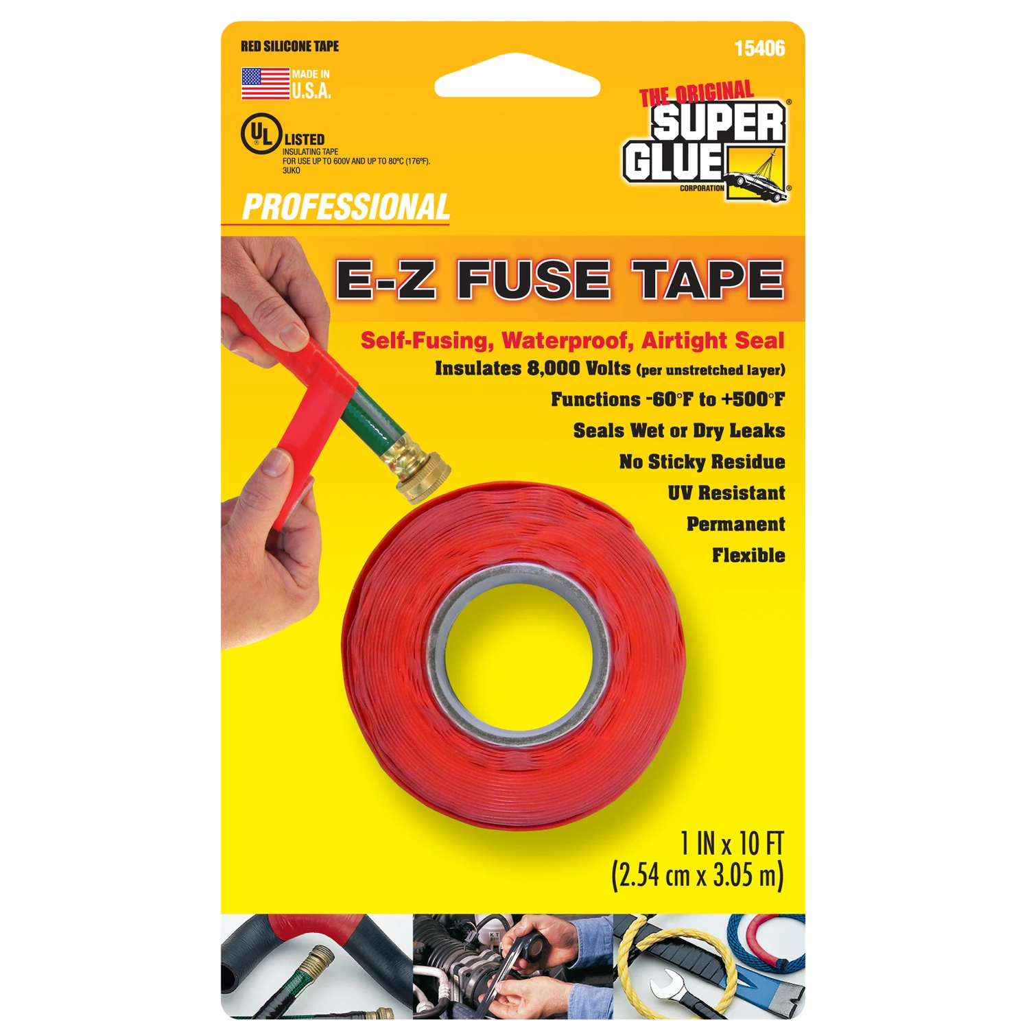 Lue E-z Fuse Silicone Tape Red 120 In. L X 1 In. W