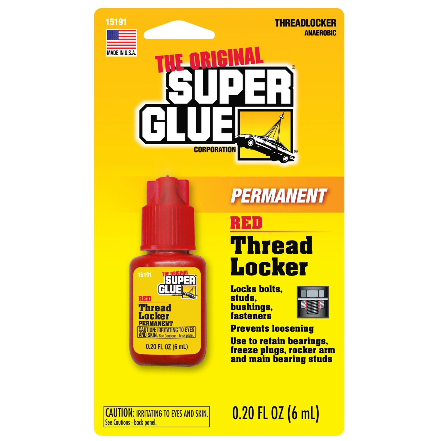 Lue High Strength Red Thread Locker Permanent 0.2 Oz Model 11710107