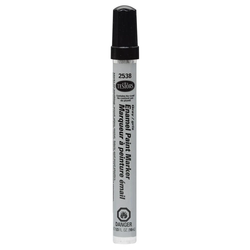 Enamel Craft Paint Marker, Gray Gloss, 1/3-oz.
