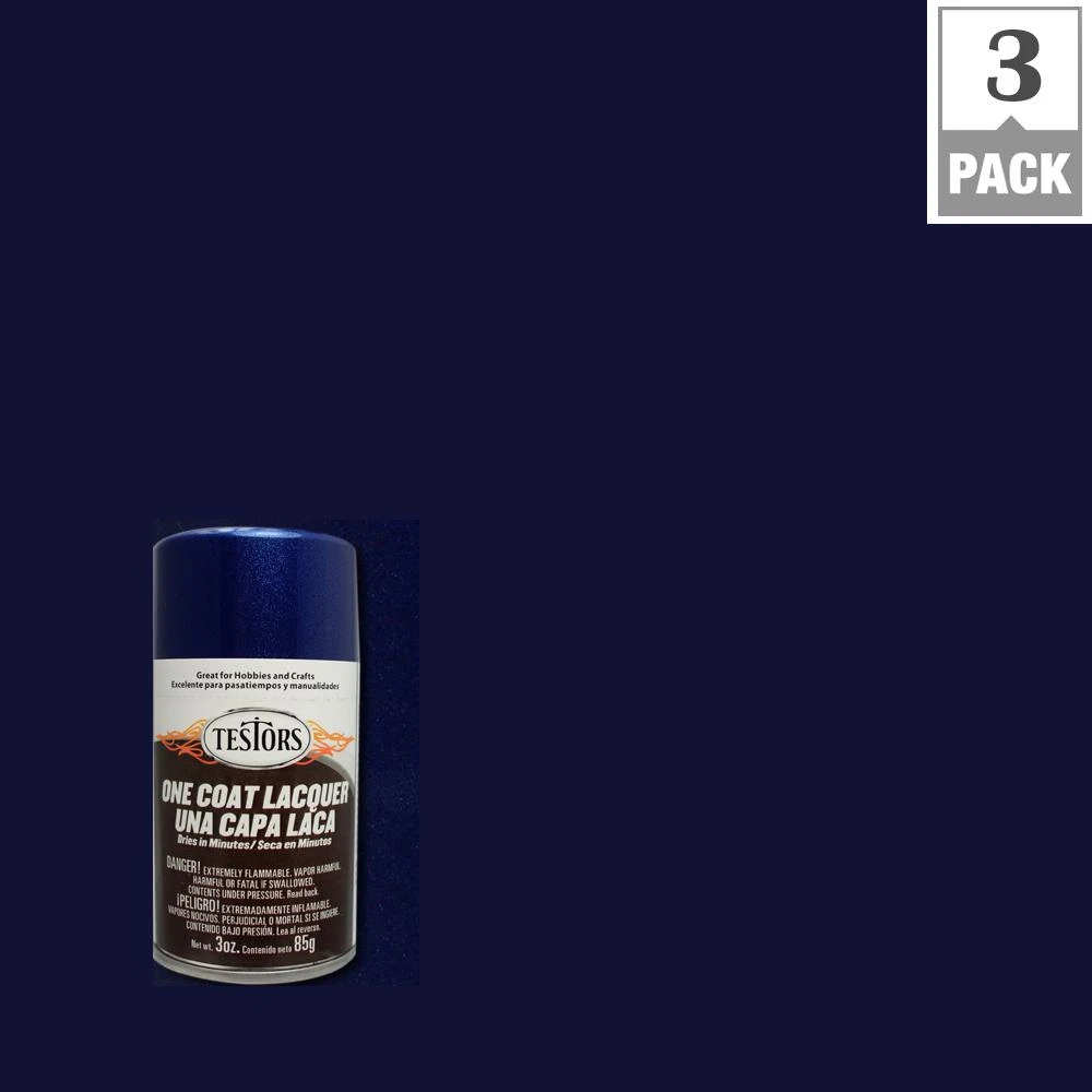 One-coat Lacquer Spray Paint, Deja Blue Gloss, 3 Oz, Model 1836mt, Fast Dry
