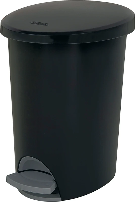Ultra Step-on Wastebasket, Black, 2.6-gallon Capacity, Model 10819002