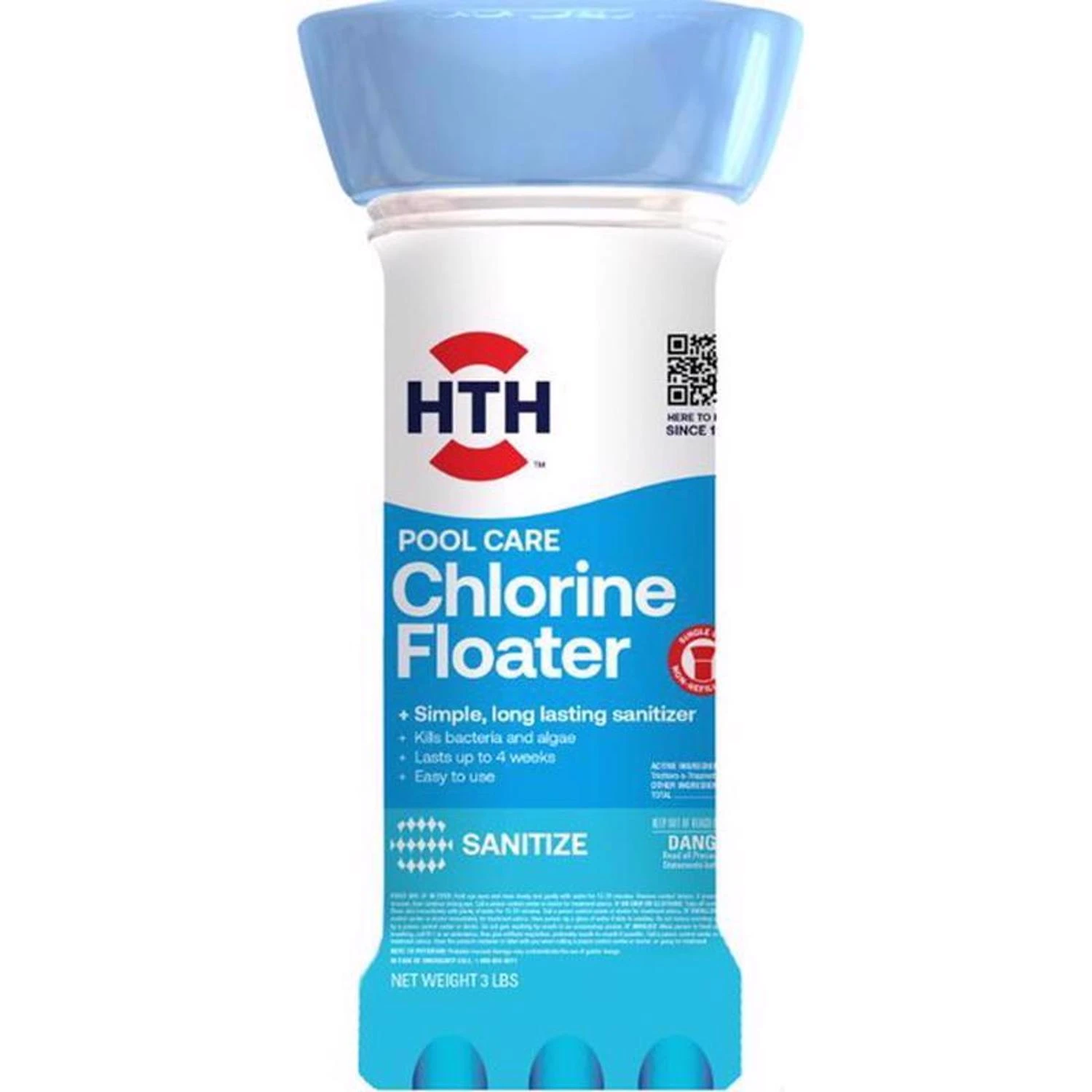 3 Lb Tablet Swimming Pool Sanitizer Floater For Up To 20,000 Gallons