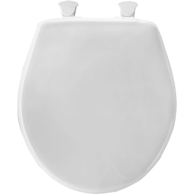 Mayfair Round Plastic Toilet Seat With Easy-clean & Change Hinge, Sta-tite®, White