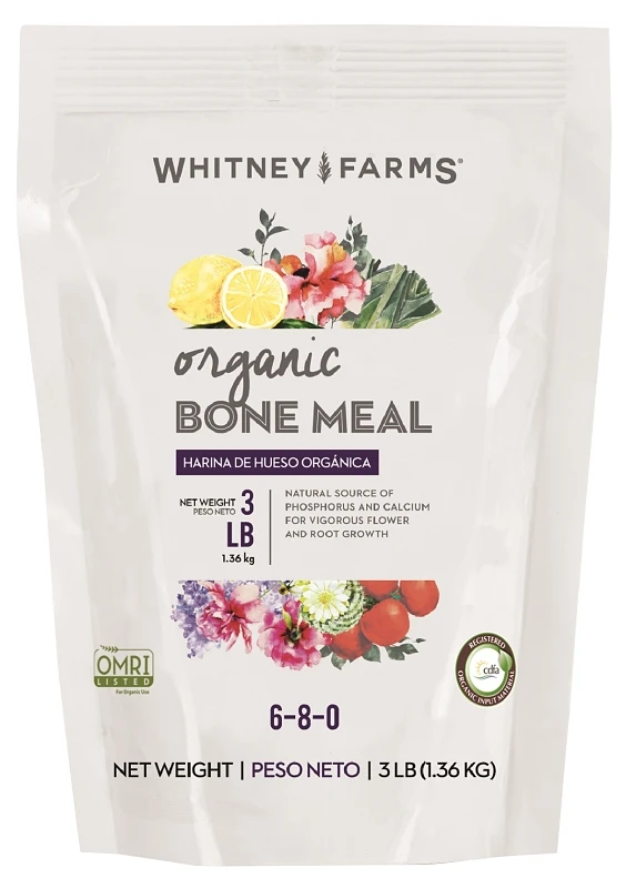 Organic Bone Meal Fertilizer, 3 Pounds, Natural Plant Nutrient Supplement