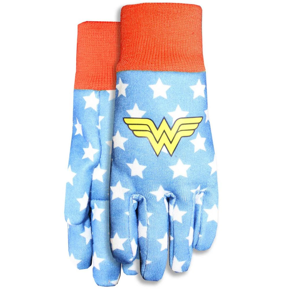 Wonder Woman Jersey Gloves For Toddlers - Comfortable Cotton With Knit Wrist