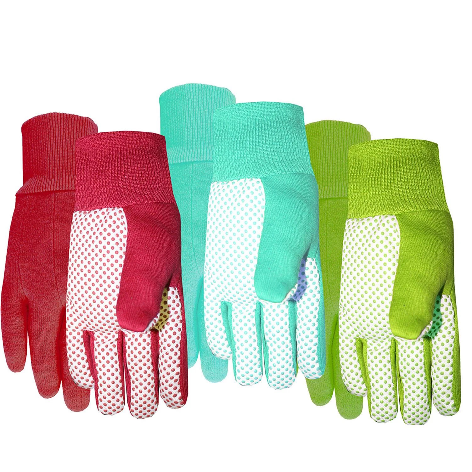 Women's Jersey Cotton Canvas Gardening Gloves - Assorted Colors