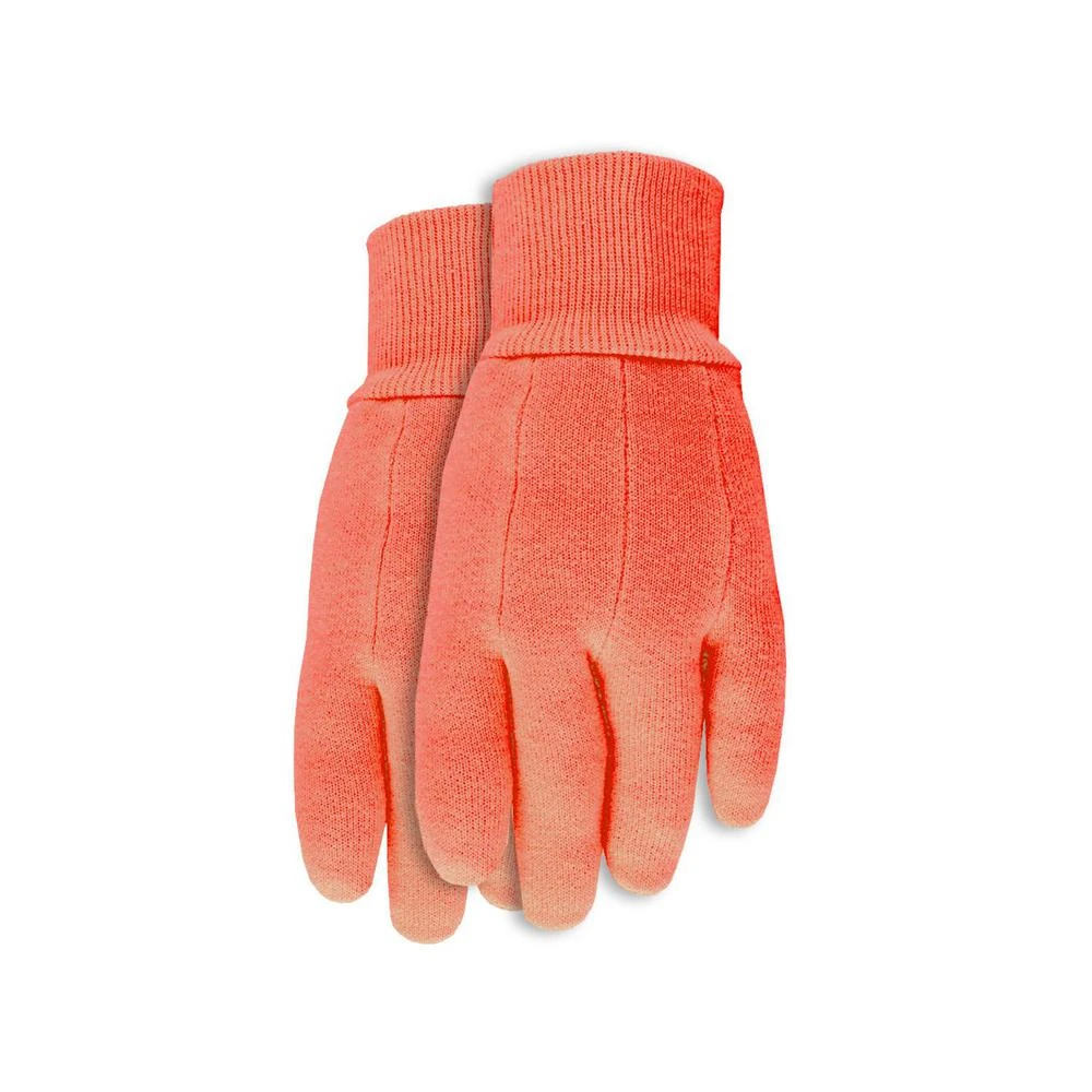 Kids Cotton Jersey Gloves with Knit Cuff, Assorted Colors, One Pair