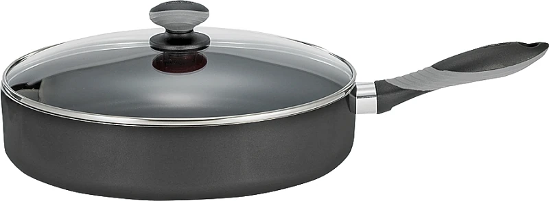 Get A Grip Black Jumbo Cooker With Glass Cover - Ergonomic Nonstick Cookware