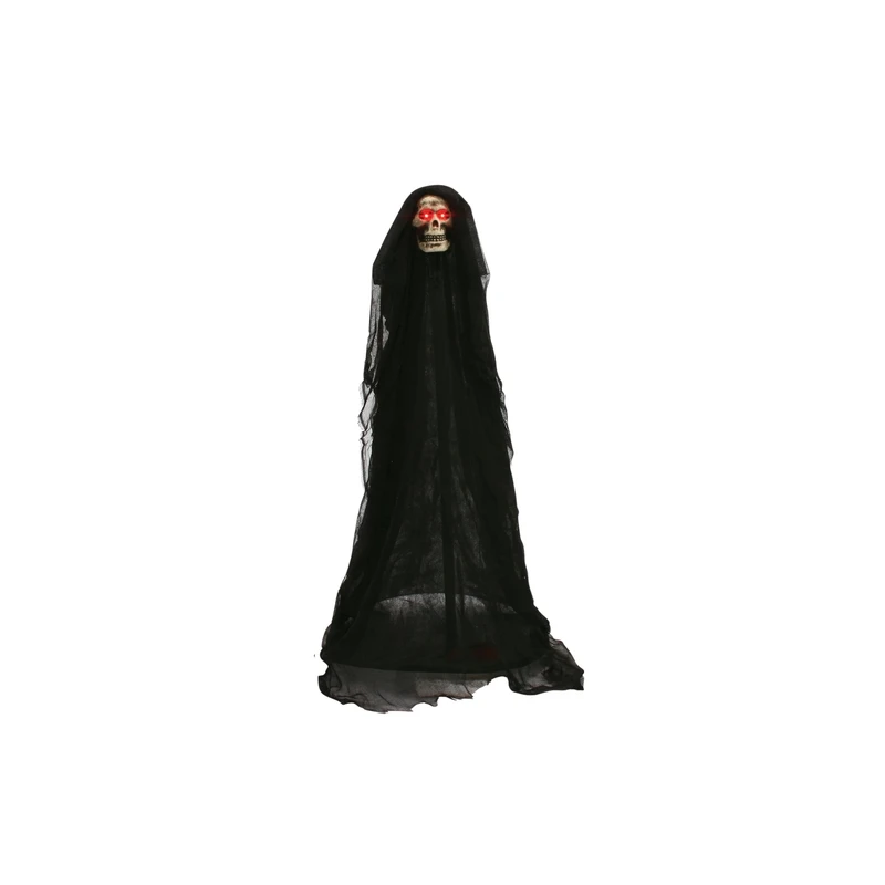 Halloween Black Reaper Lawn Walker Decoration, 3 Feet Tall With Light Up Eyes