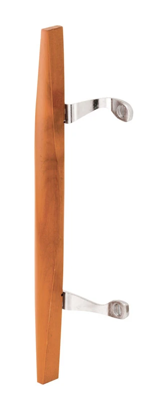 Prime-line 1 In. L Chrome Plated Brown Metal Patio Door Pull With Diecast Brackets