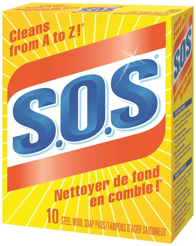 S.o.s Soap Pads - Steel Wool Abrasive Cleaning Pads, Model 01346