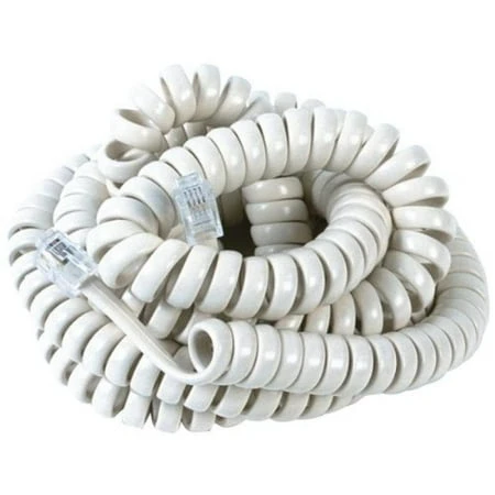S60054 25' White Handset Cord For Telephones