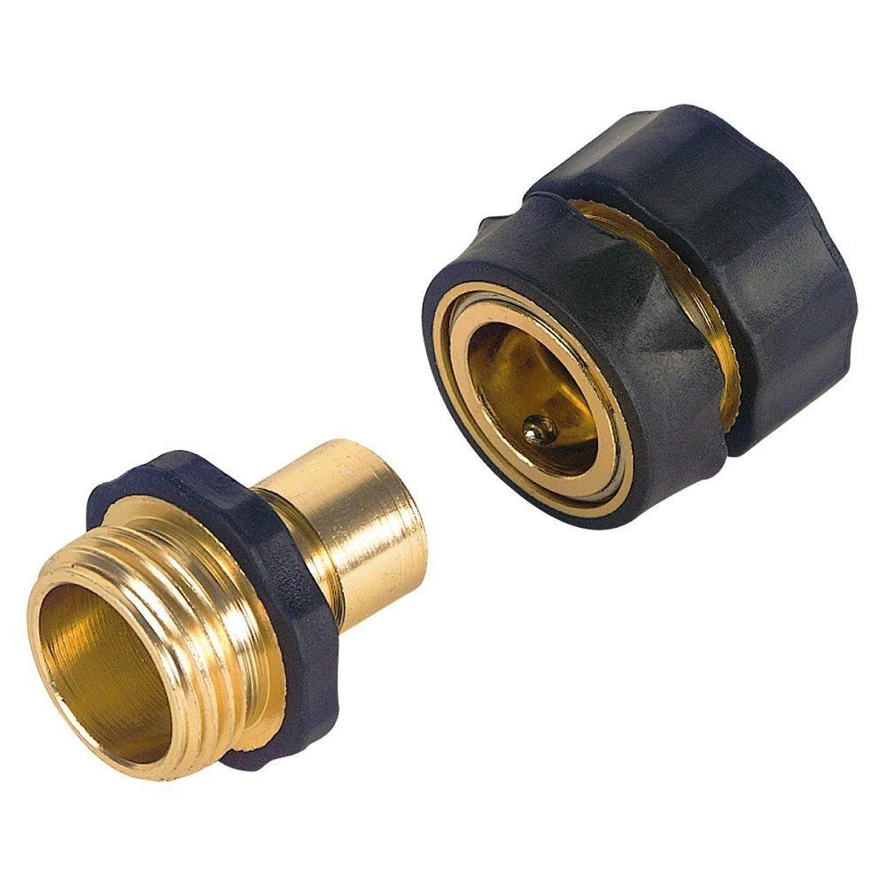 2-piece Quick Connect Hose Set With Brass Coupling And Adapter