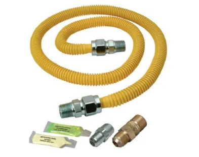 Safety+plus Stainless Steel Gas Connector Kit 48" For High Btu Appliances