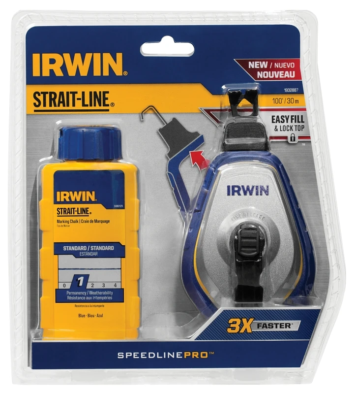 Strait-line Speedline Pro Chalk Reel With 100 Ft High-tensile Line