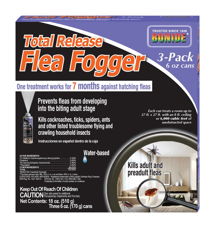 Total Release Flea Fogger 6 Oz - Powerful Insect Control For Indoor Use