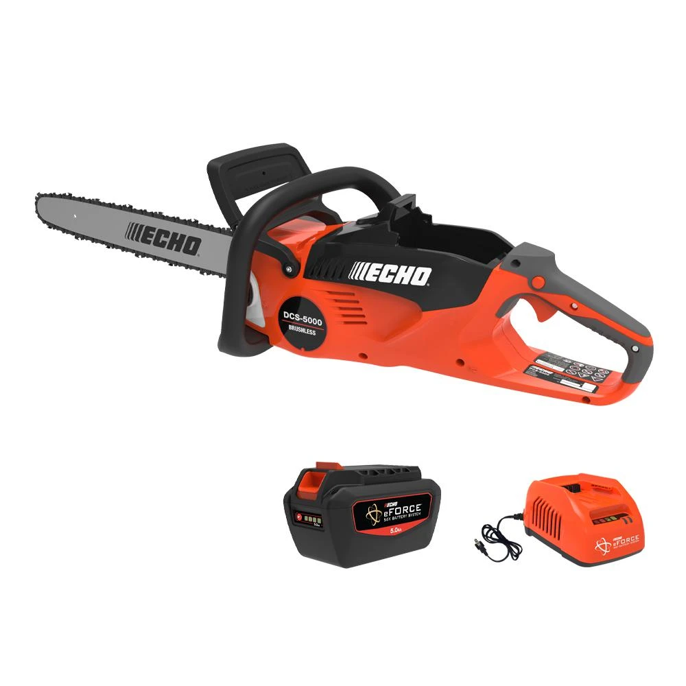 Eforce 18 Inch 56v Cordless Battery Chainsaw With 5.0ah Battery And Charger
