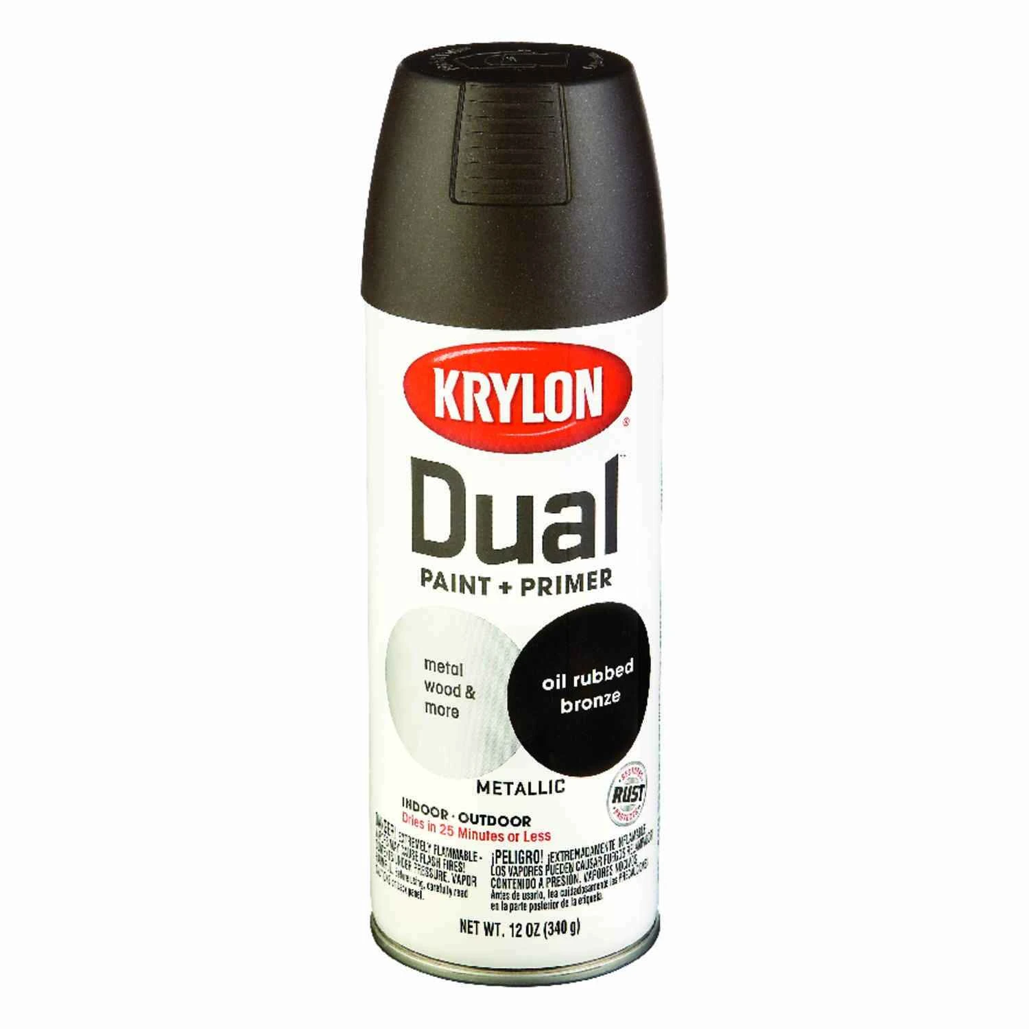 Dual Superbond Brilliant Oil Rubbed Bronze Metallic Spray Paint 12 Oz. With Primer
