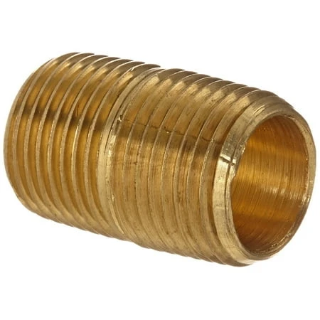 56112 Brass Pipe Fitting Close Nipple 3/8" Npt Male 1" Length