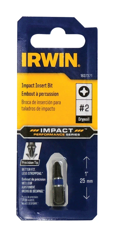 Irwin Impact Ready Drill Bit Steel #2 Phillips Drive 1/4 In Shank S2 Steel