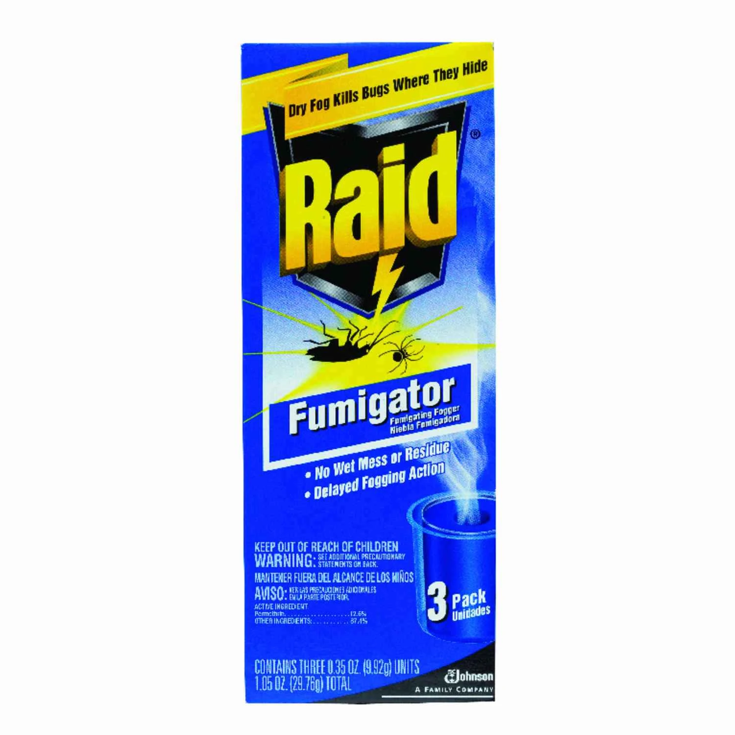 Raid 0.35 Oz. Fumigator Indoor Insect Fogger (3-Pack)