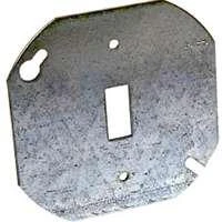 4 Inch Single Toggle Switch Silver Octagon Box Cover - Model 54c42-upc