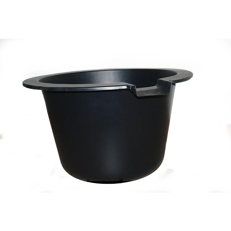 Whiskey Barrel Liner, 15-inch Diameter, Traditional Black Plastic