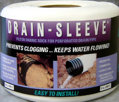Drain Sleeve, Four Inch Diameter by Ten Foot Length