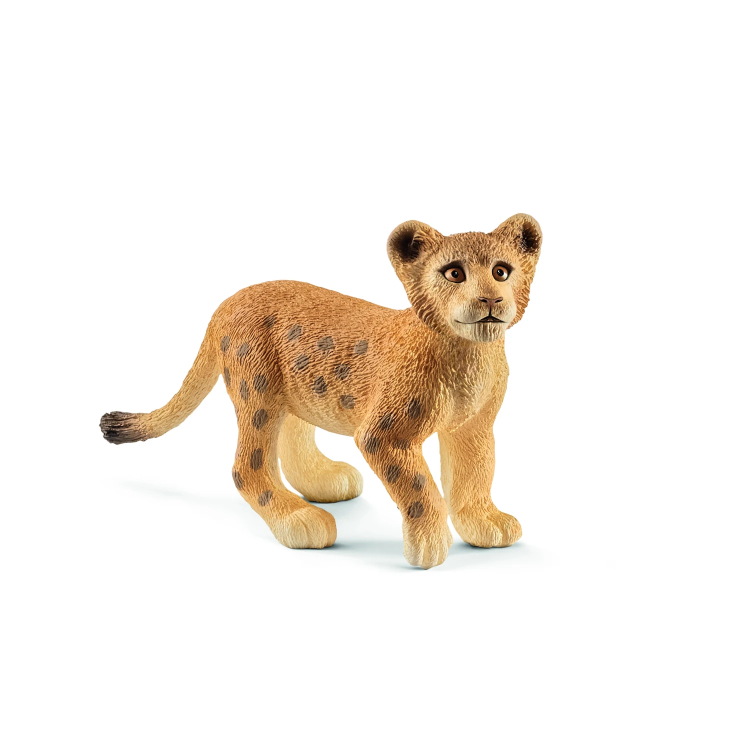 Wild Life Lion Cub Toy - Realistic Plastic Brown Figurine For Kids
