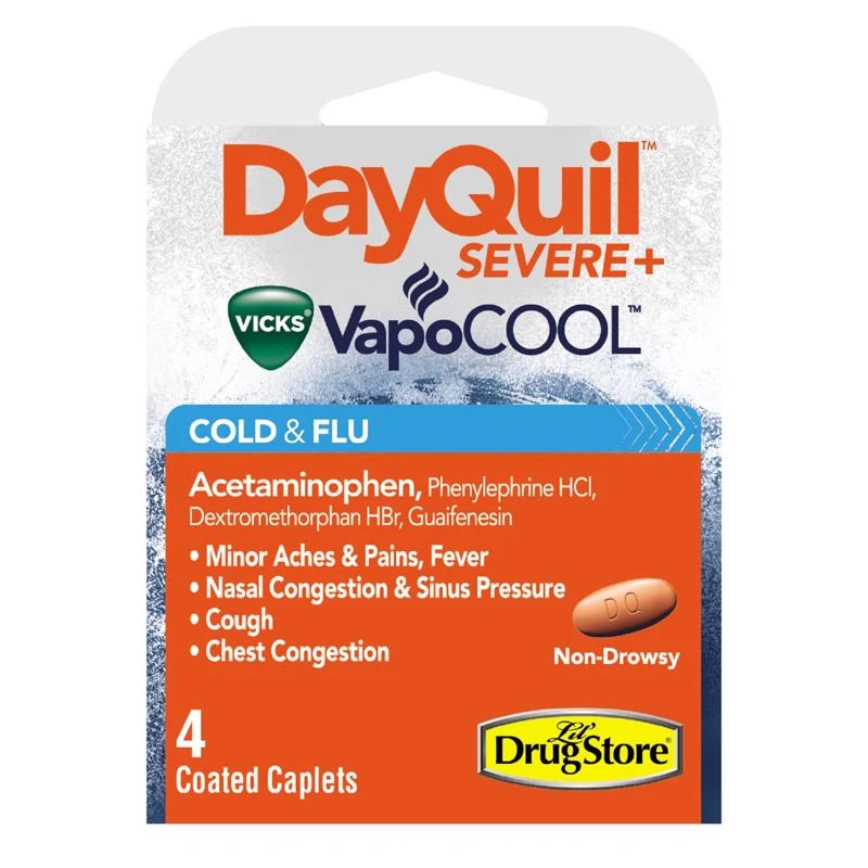 Dayquil Vapocool Orange Cold & Flu Relief 4 Piece Set