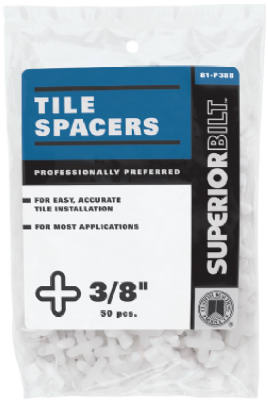 50-pk 3/8-inch Regular Tile Spacers Model 81-p38b