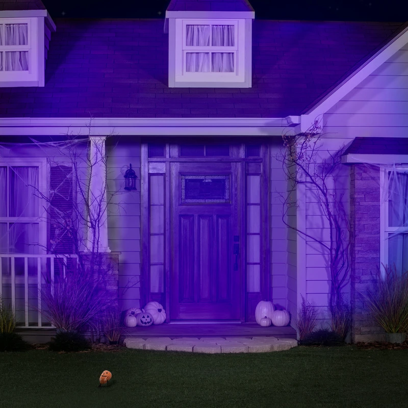 Gemmy Led Blacklight Spotlight Lighted Halloween Lights 4 in. W 1 pk