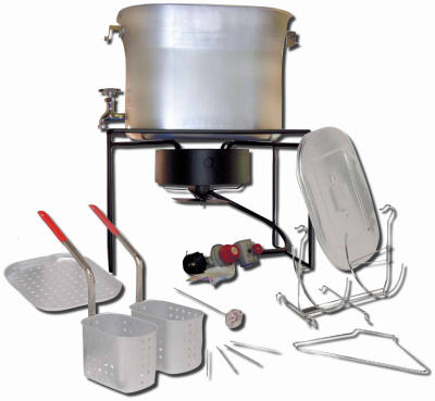 Outdoor Chef's Hot Tub Propane Cooker With 33,000 Btu And 26 Quart Aluminum Pot