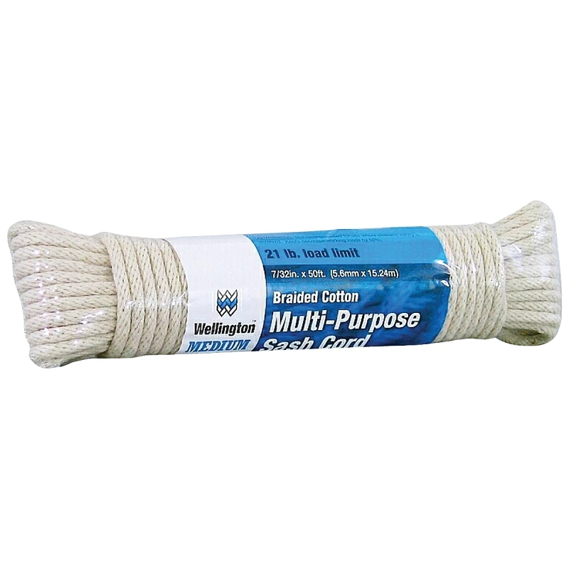 Durable Natural Cotton Sash Cord - 7/32" x 50'